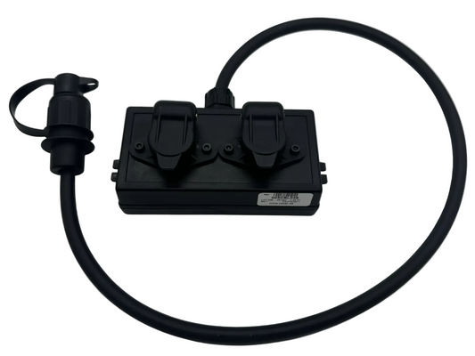 Base múltiple 2 conectores hembra 3 polos automoción.