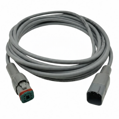 Vista completa del cable gris 003CBL321 con sus dos conectores